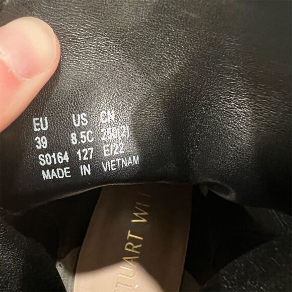 Stuart Weitzman Norah Women's Black Leather Chelsea Boots Size 8.5 C wide - Picture 6 of 7